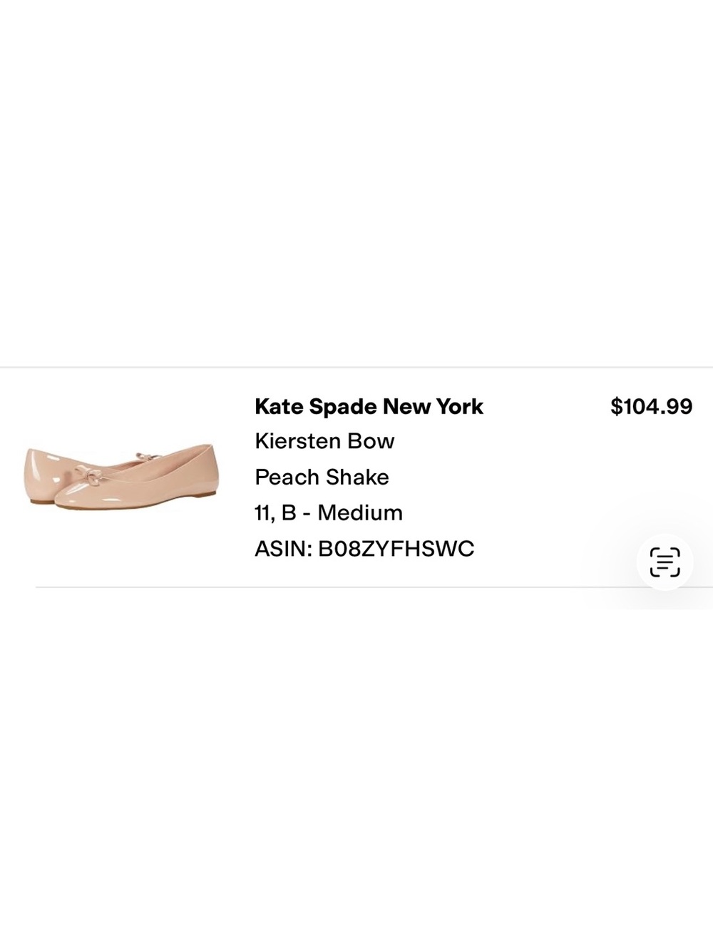 Kate Spade New York Kiersten Bow Patent Flats Peach Shake Size 11